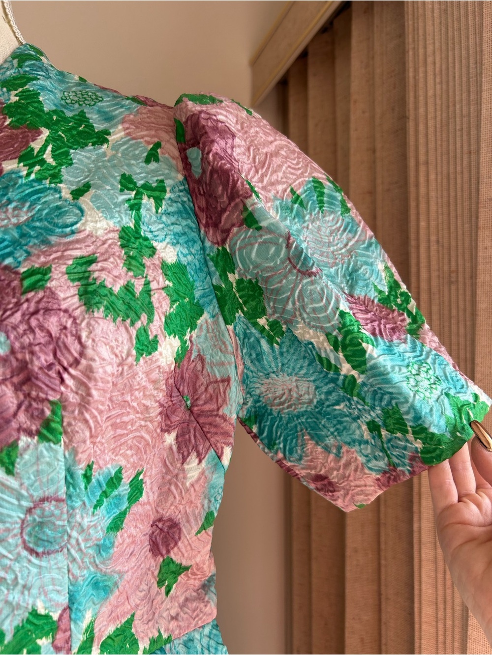 🌸 Christiane of Paris Haute Couture Floral Dress 🌸 - Picture 5 of 6